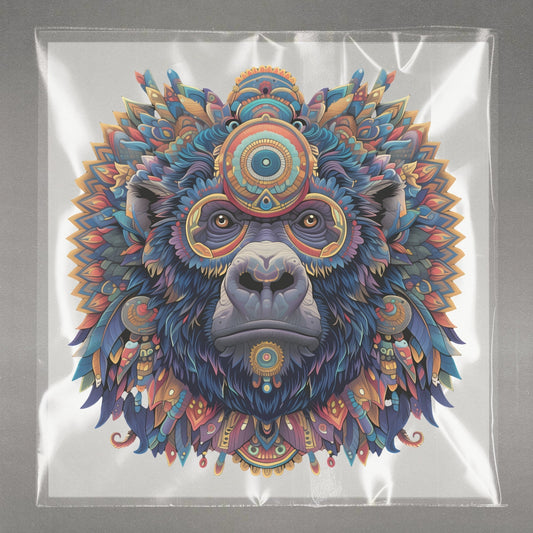 Majestic Mandala Lion Ready to Press Film Peel Main Plastic Cover