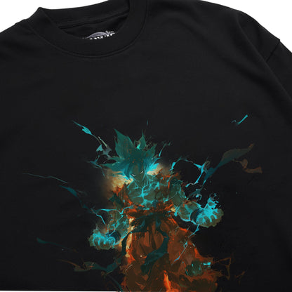 Fiery Super Saiyan Showdown Shirt Closeup