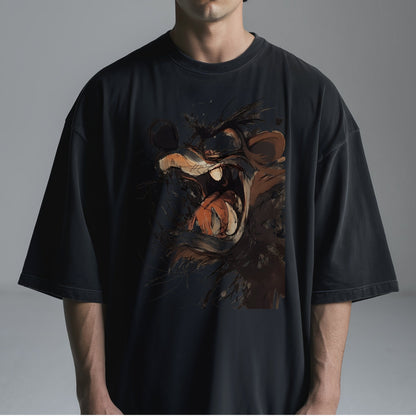 Intense Expression Mouse Art Tshirt Male Model