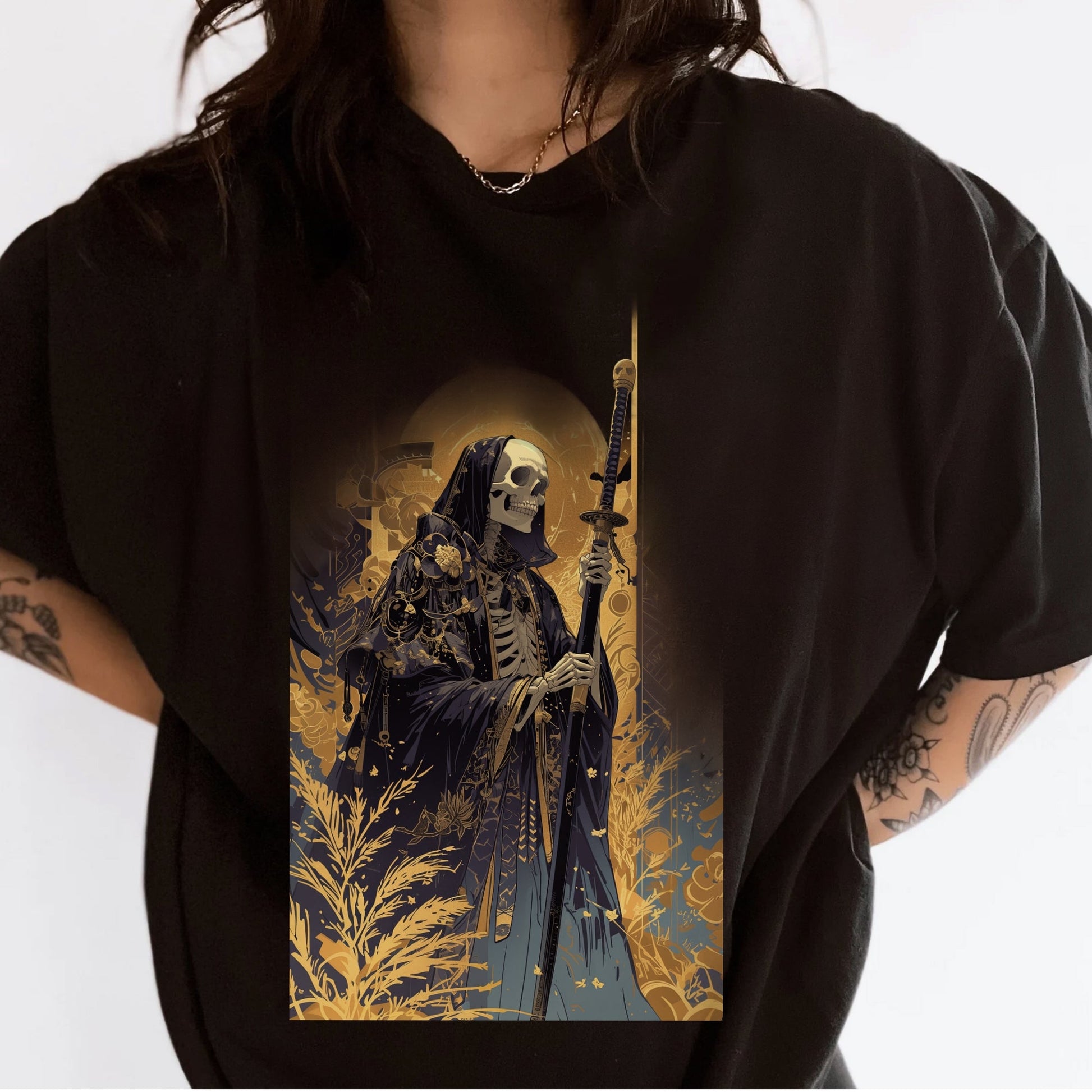 Cyber Samurai Mystique Tshirt Female Model