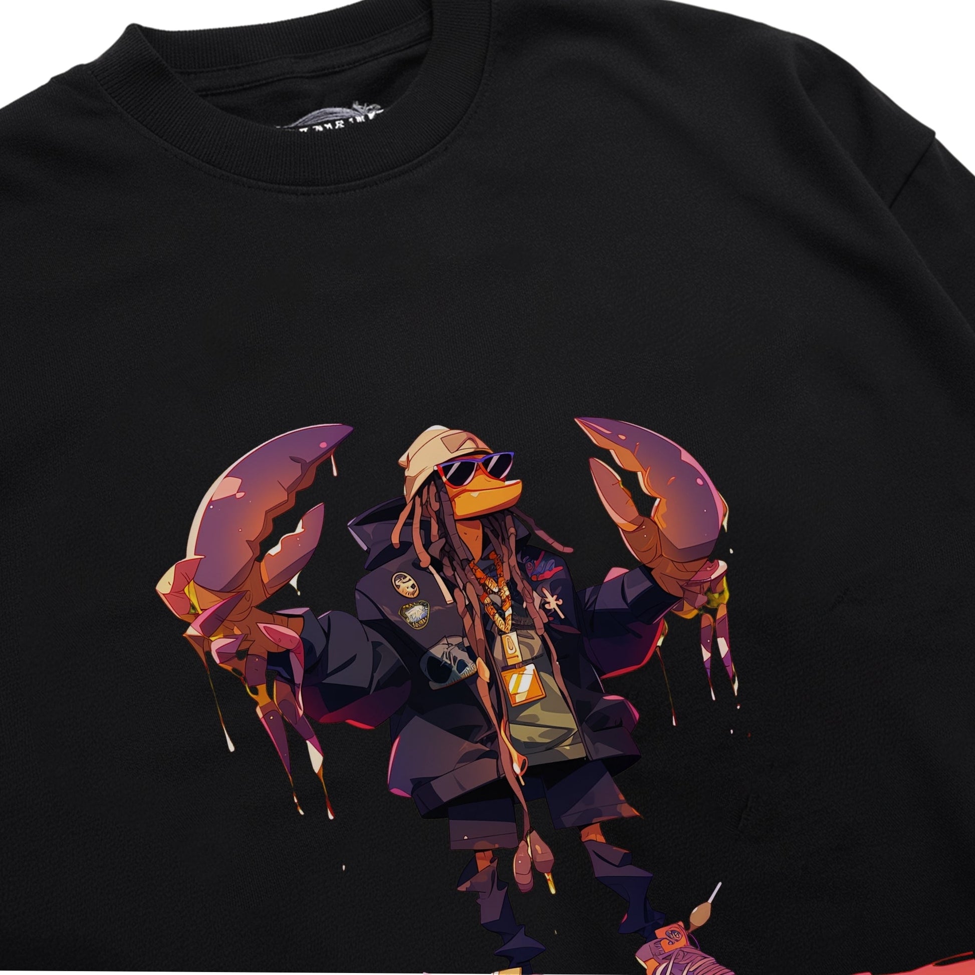 Lobster HipHop Superstar Shirt Closeup