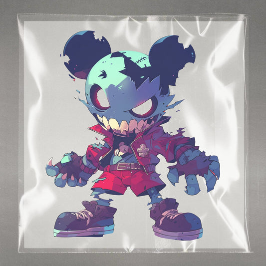 Gothic Mickey Zombie Twist Ready to Press Film Peel Main Plastic Cover