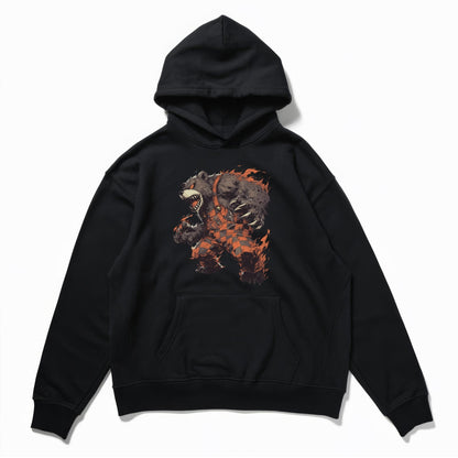 Ferocious Flame Bear Hoodie Main