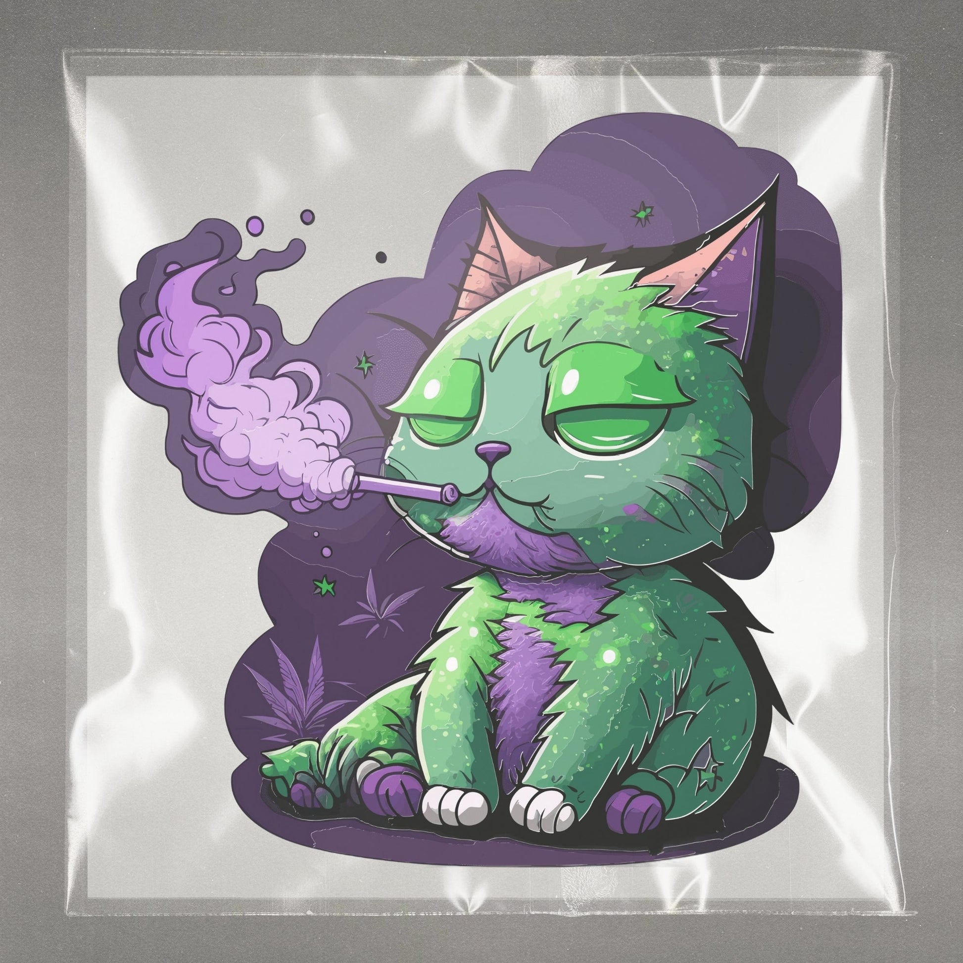 Mysticat Cannabis Charm Ready to Press Film Peel Main Plastic Cover