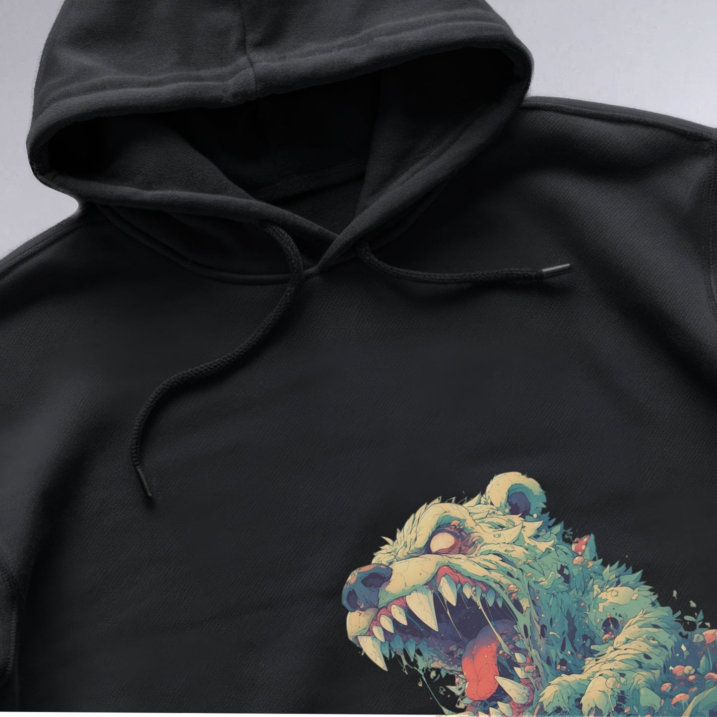 Pastel Beast Quest Hoodie Shirt Closeup