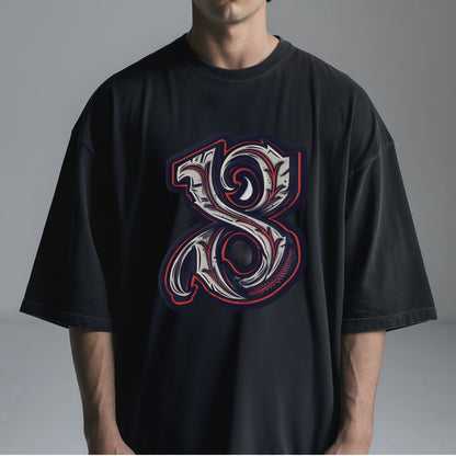 Baroque Swirl Ampersand T-Shirt Tshirt Male Model