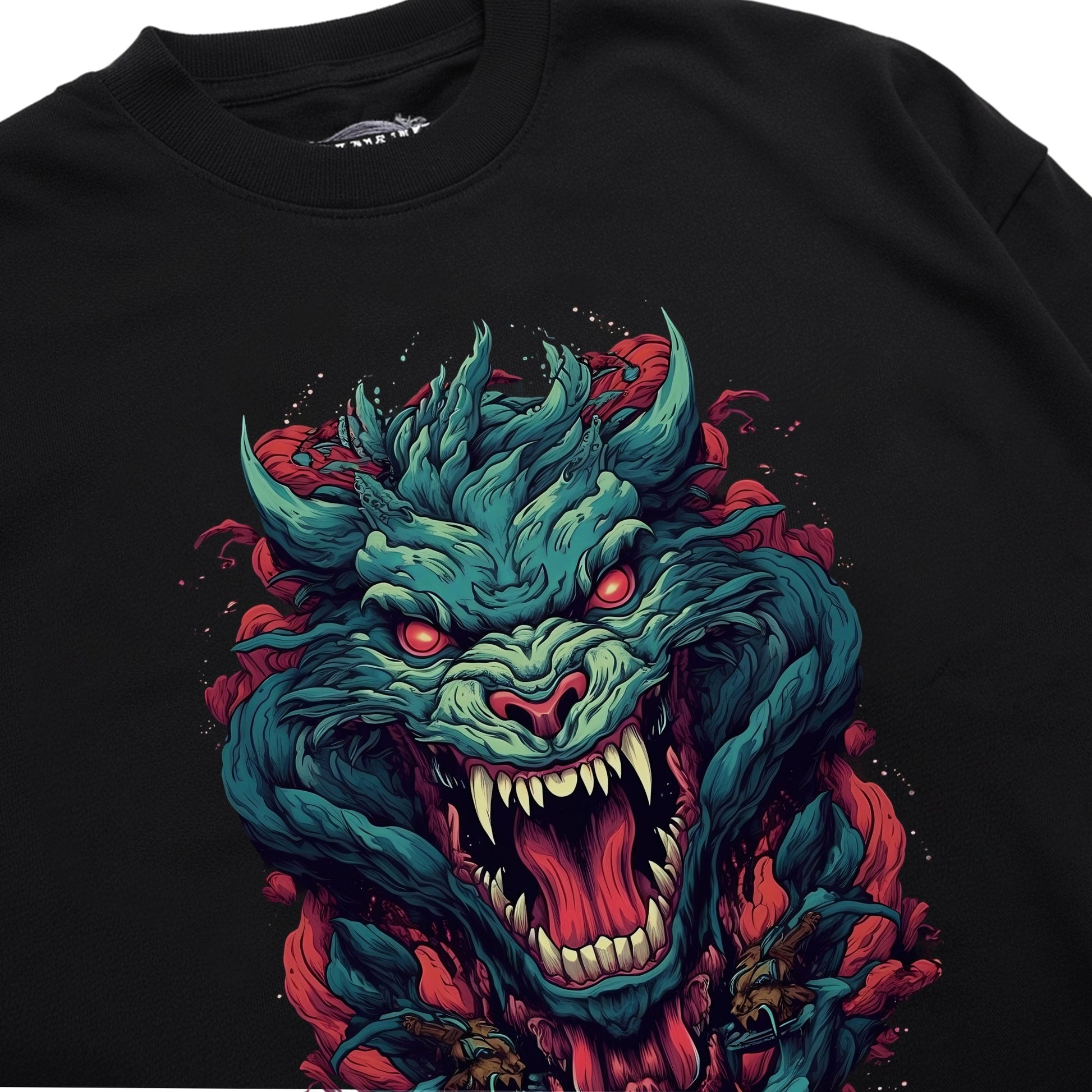 Ferocious Dragon Art Shirt Closeup