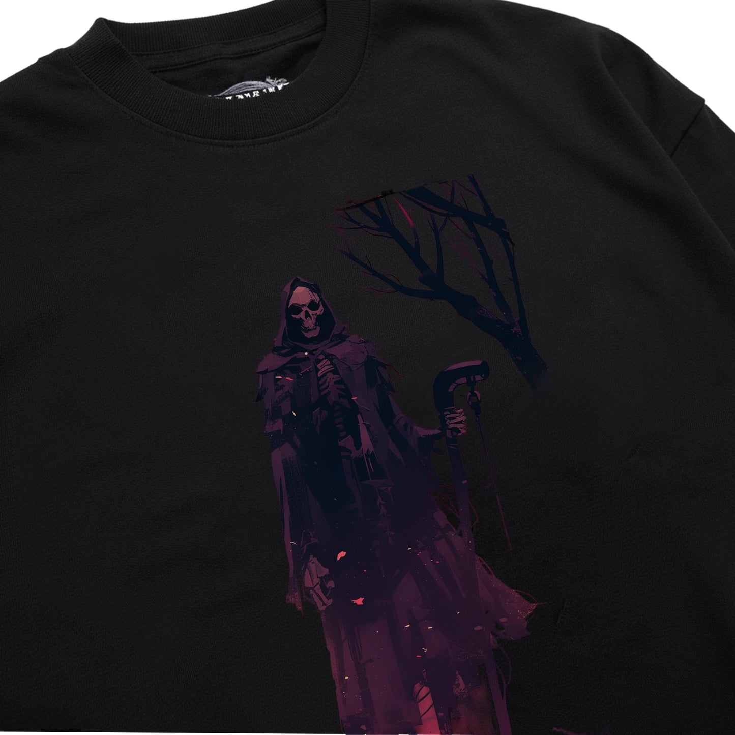 Grim Reaper's Desolate Realm Shirt Closeup