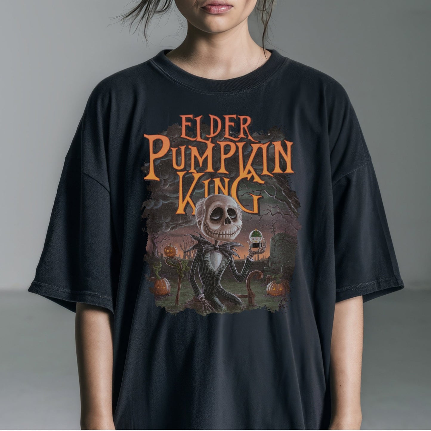 Elder Pumpkin King Elegance T-Shirt Tshirt Female Model