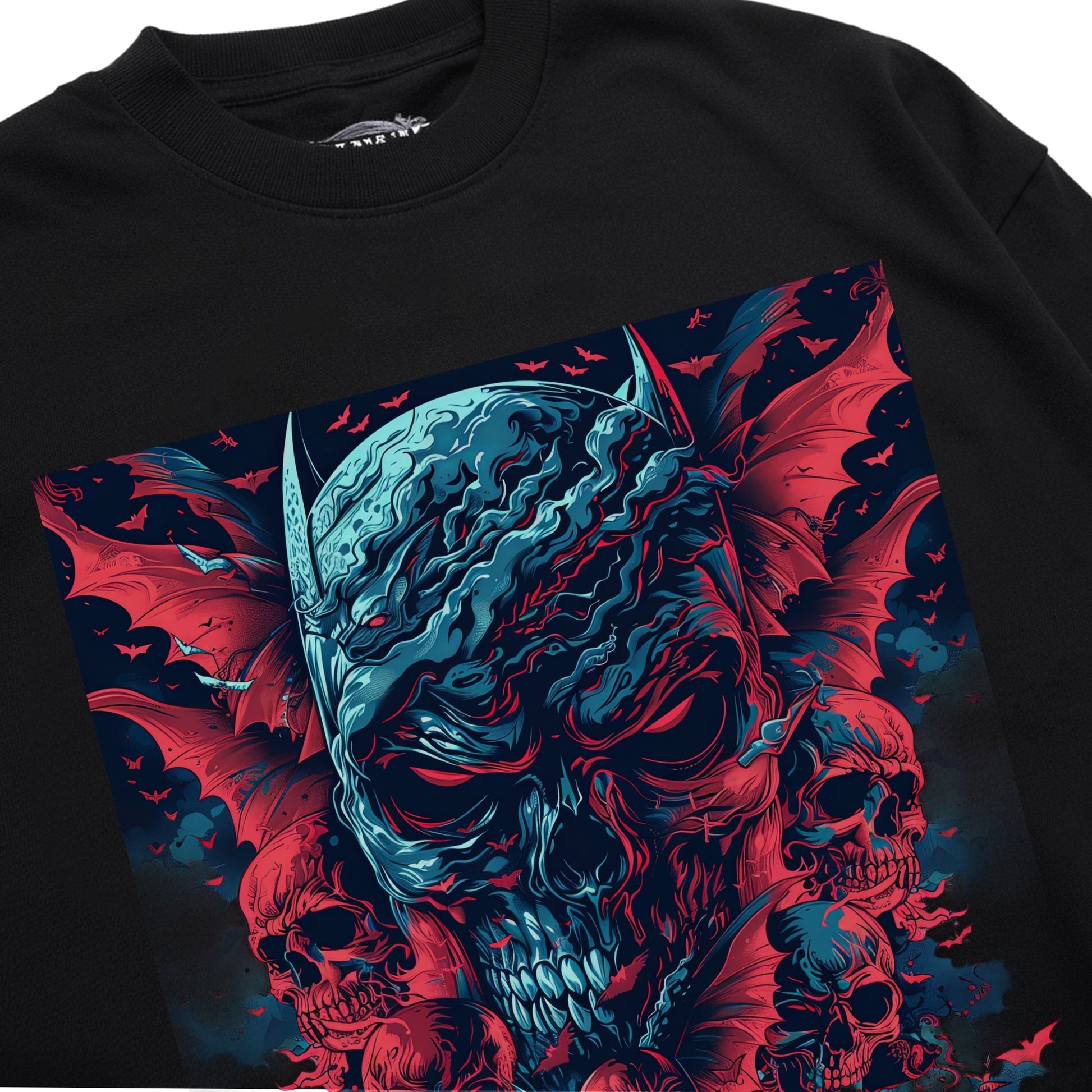 Monstrous Gothic Skull Art Shirt Closeup