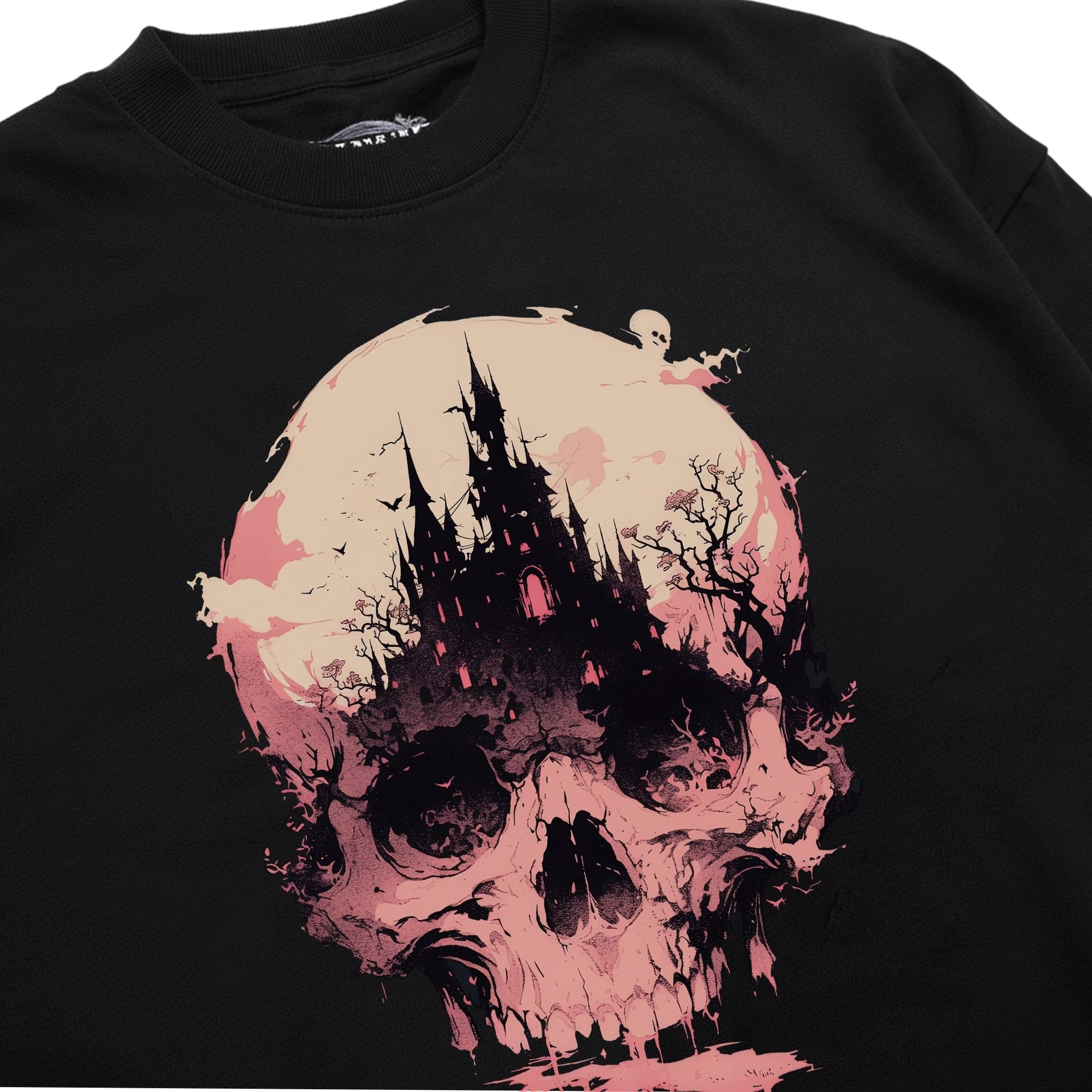 Gothic Castle Skullscape Shirt Closeup