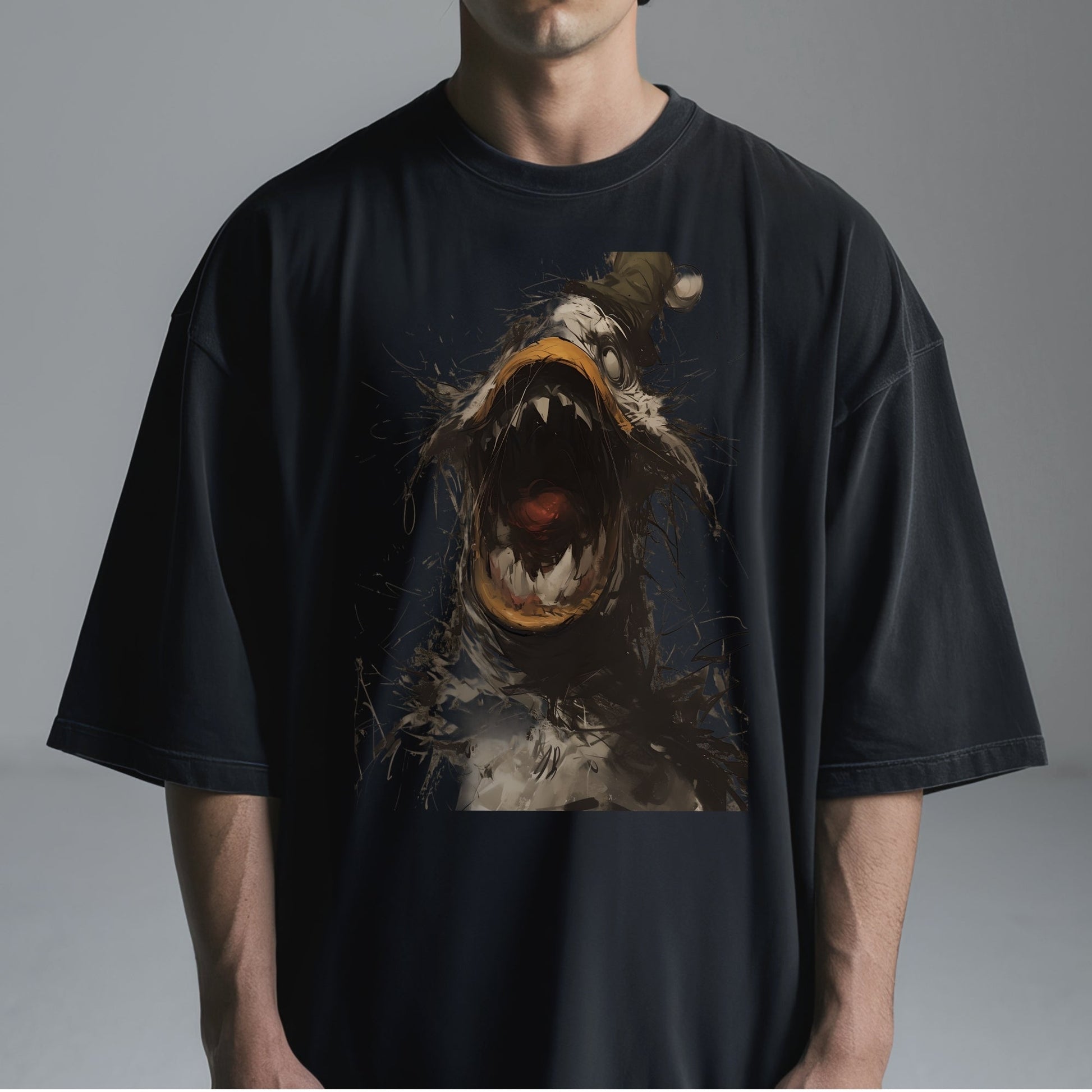 Ochre Black Monster Motion T-Shirt Tshirt Male Model