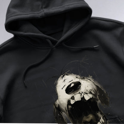 Expressive Snoopy Skull Art Hoodie Shirt Closeup