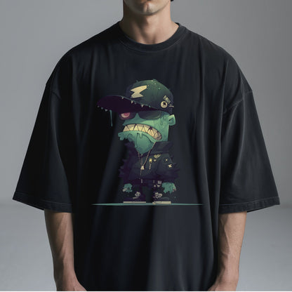 Green Ghoul Groove Vector T-Shirt Tshirt Male Model