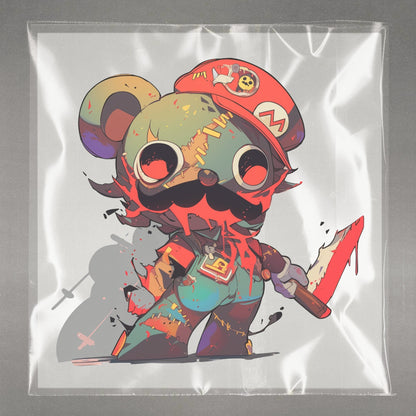 Zombified Mario Mashup Ready to Press Film Peel Main Plastic Cover