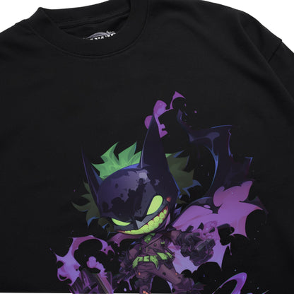 Chibi Joker's Mischievous Grin Shirt Closeup