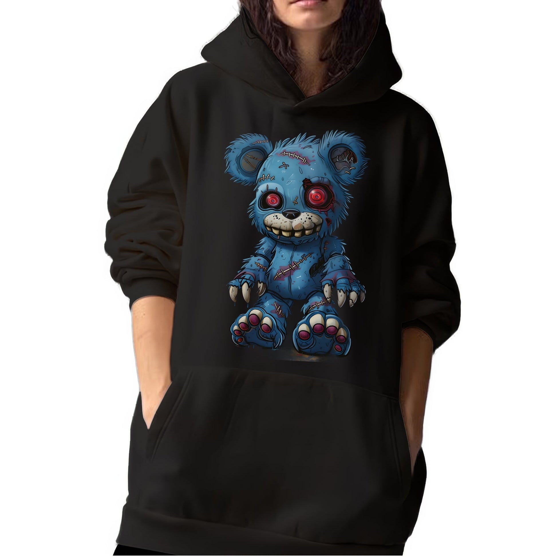 Macabre Bear Illustration Female Model