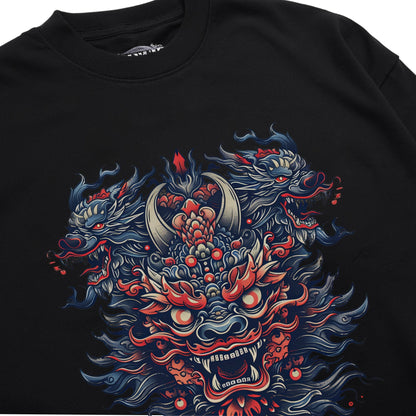 Dragon Fusion Art Print Shirt Closeup