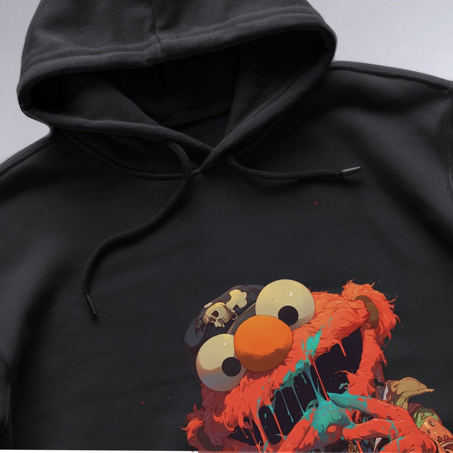 Twisted Elmo Art Shirt Closeup