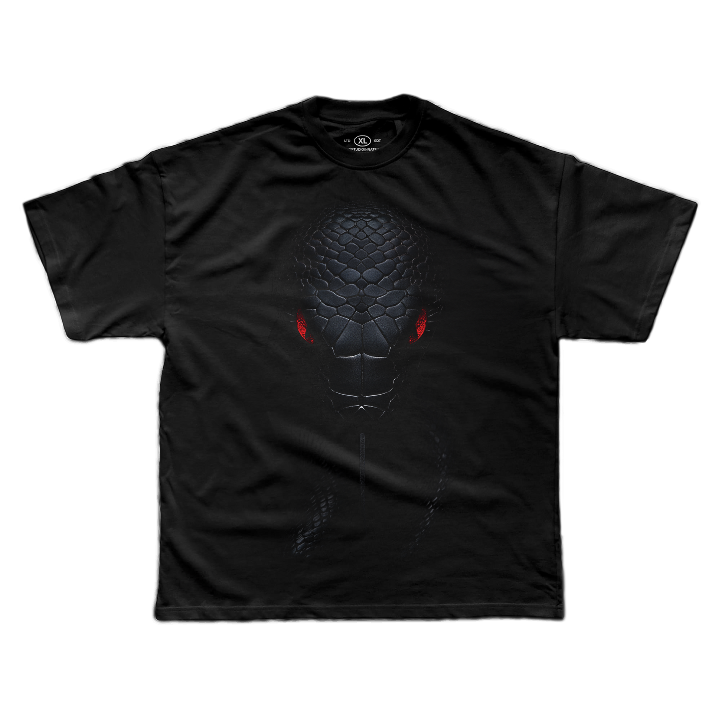 Hidden Mamba Snake Black Knockout Unisex T-Shirt in Black