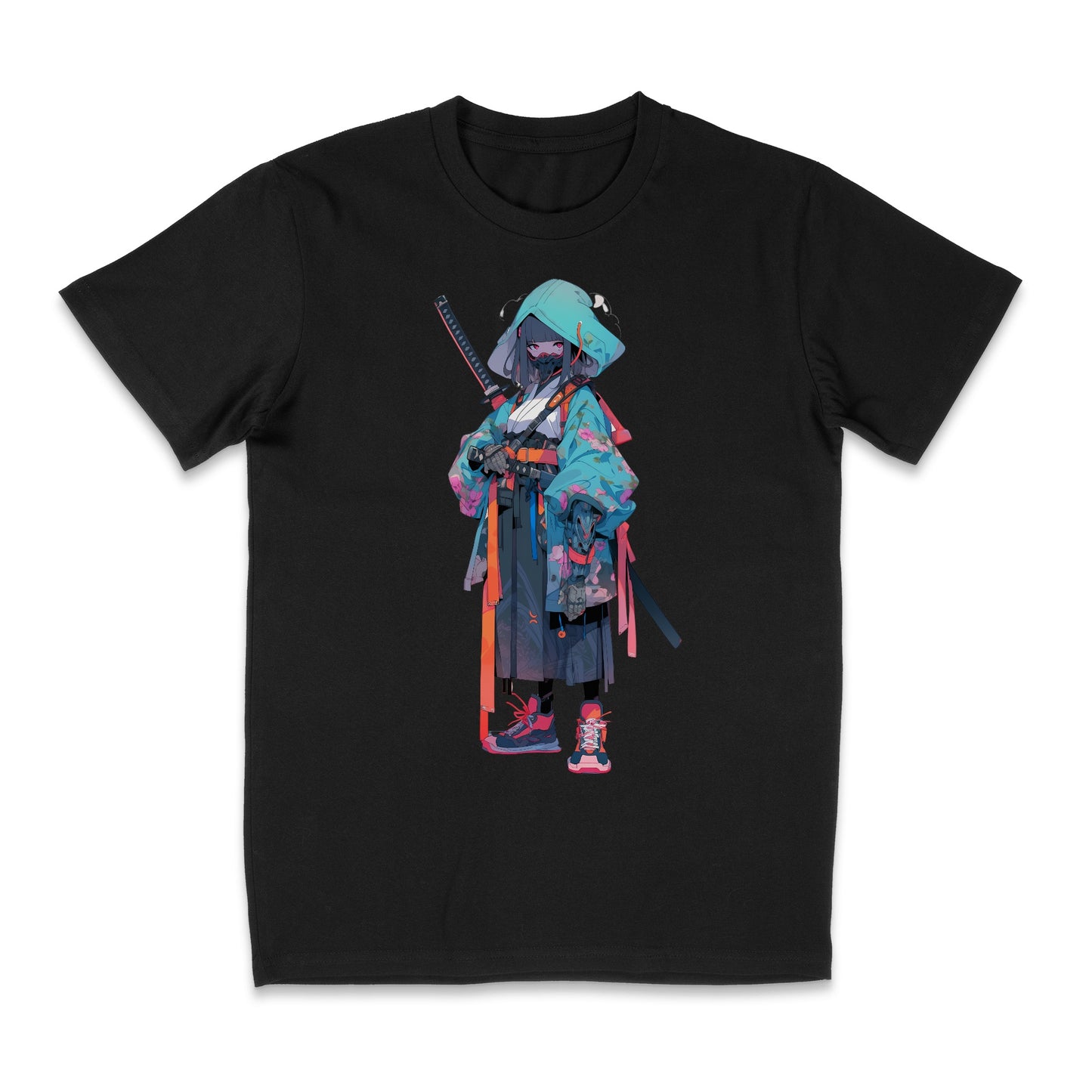 Blue Hooded Swordmaster T-Shirt