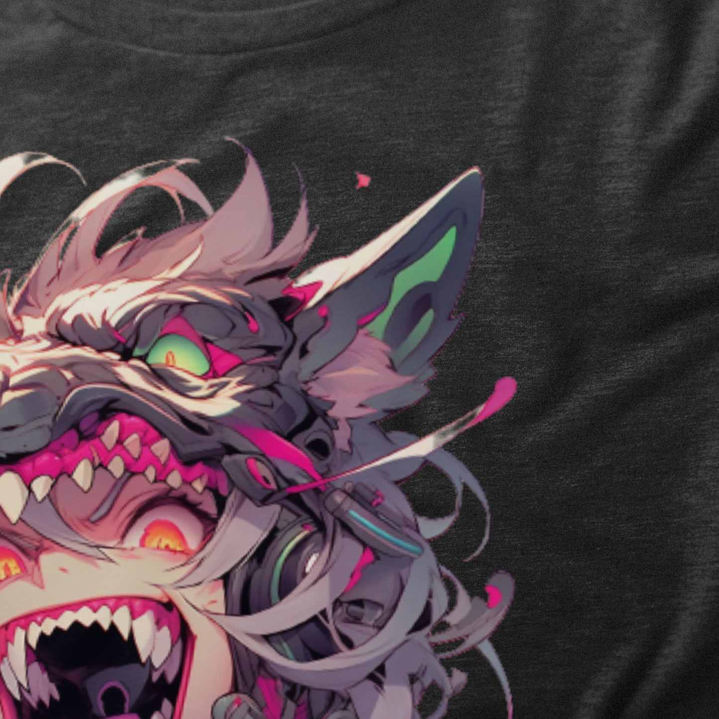 Wolf Girl Fury Illustration T-Shirt