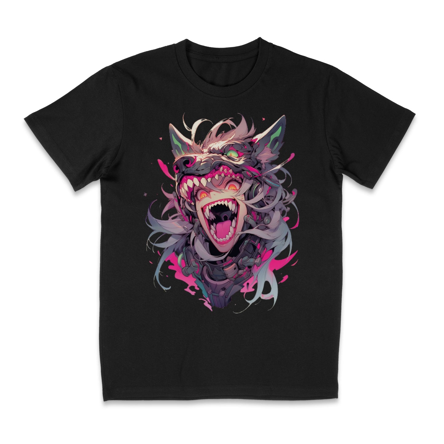 Wolf Girl Fury Illustration T-Shirt