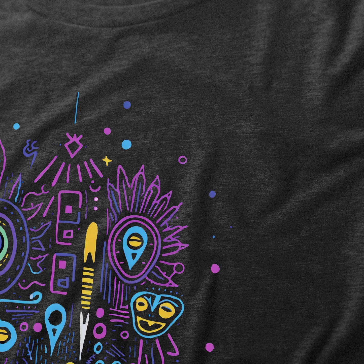 Neon Cityscape & Clock T-Shirt