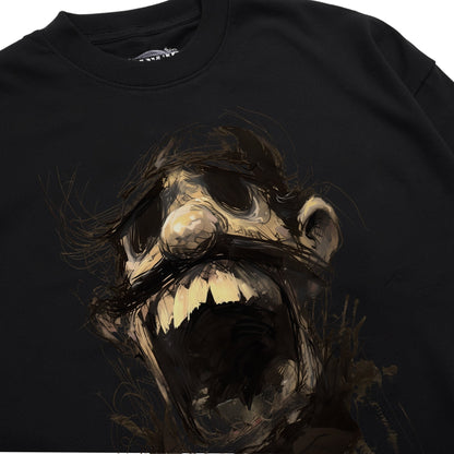 Monstrous Menace Illustration T-Shirt Shirt Closeup