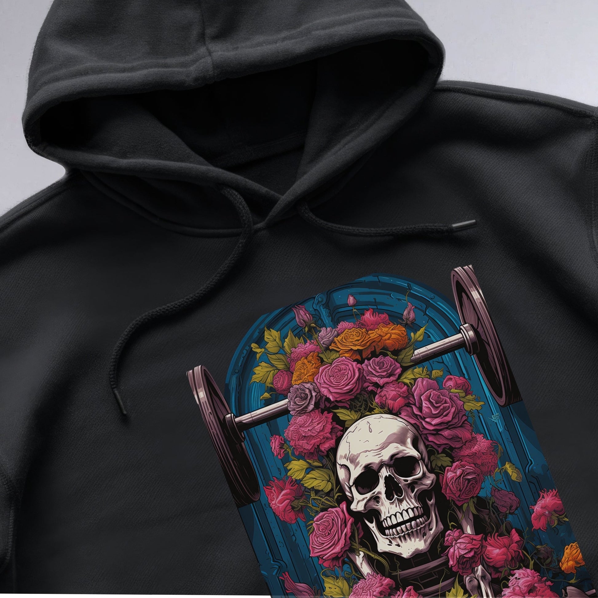 Floral Memento Mori Shirt Closeup