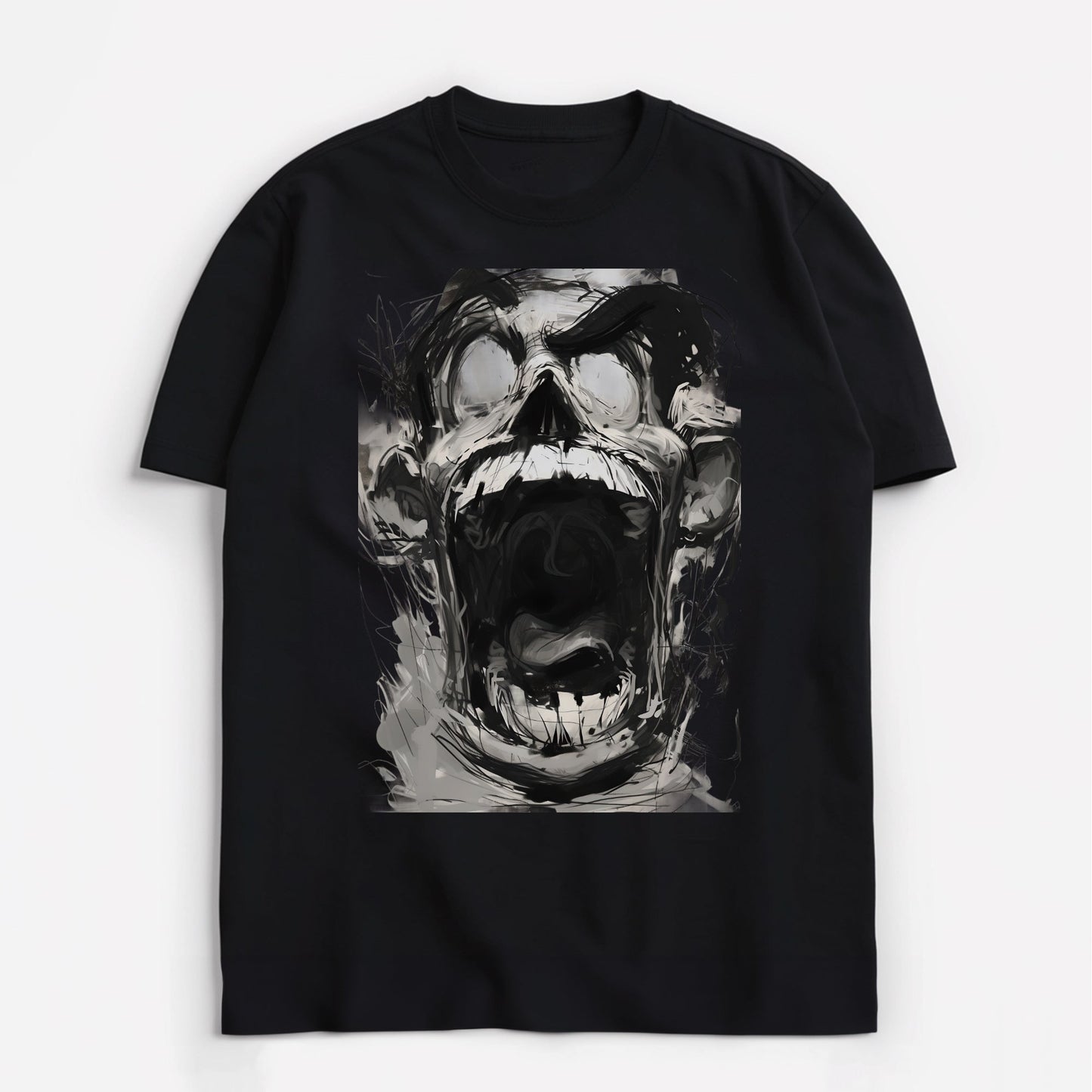 Expressive Anguish Portrait T-Shirt Main