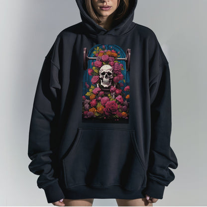 Floral Memento Mori Tshirt Female Model