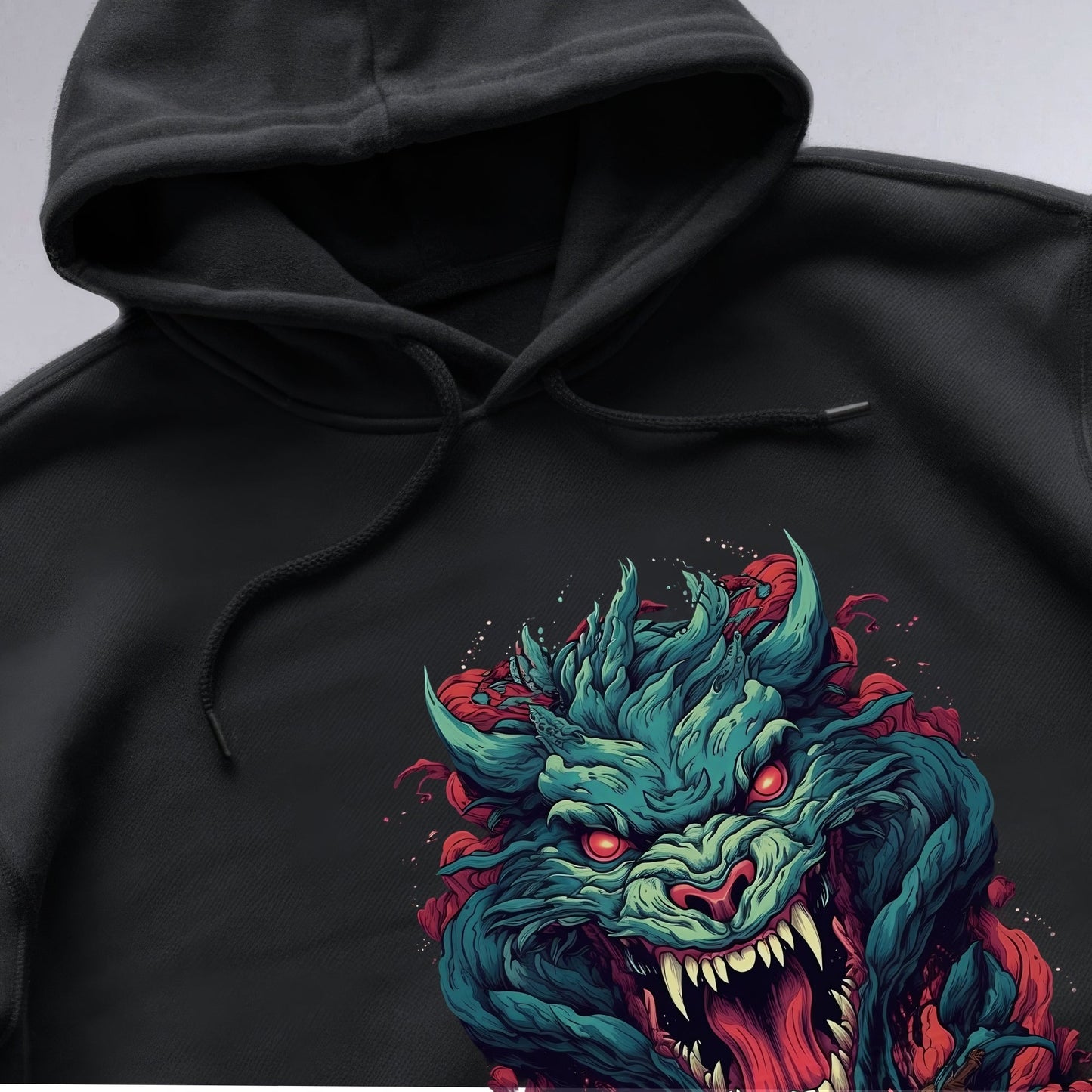 Ferocious Dragon Art Shirt Closeup