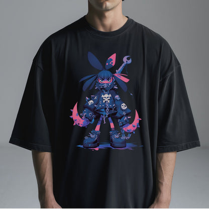 Cyberpunk Rebel Rabbit T-Shirt Tshirt Male Model