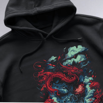 Vibrant Dragon Myth Art Shirt Closeup