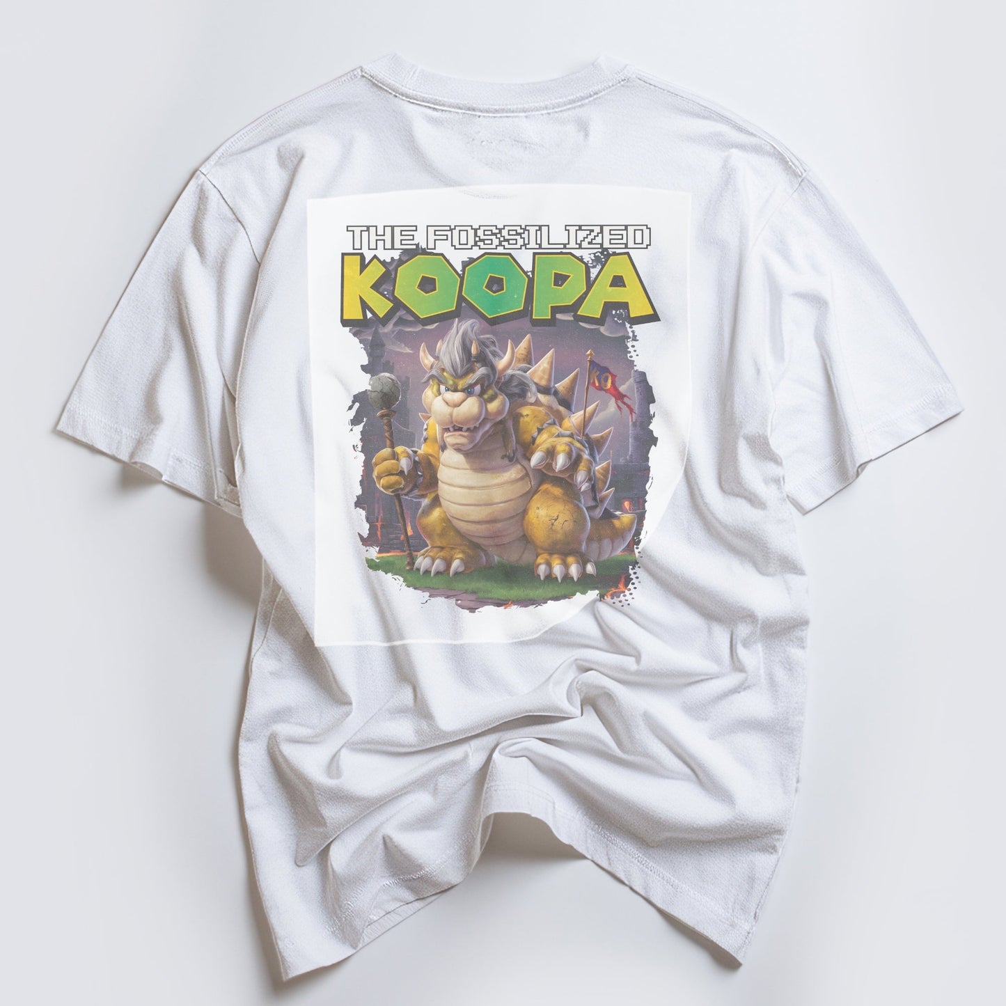 Regal Koopa Conquest Ready to Press White Tshirt Back Peel View