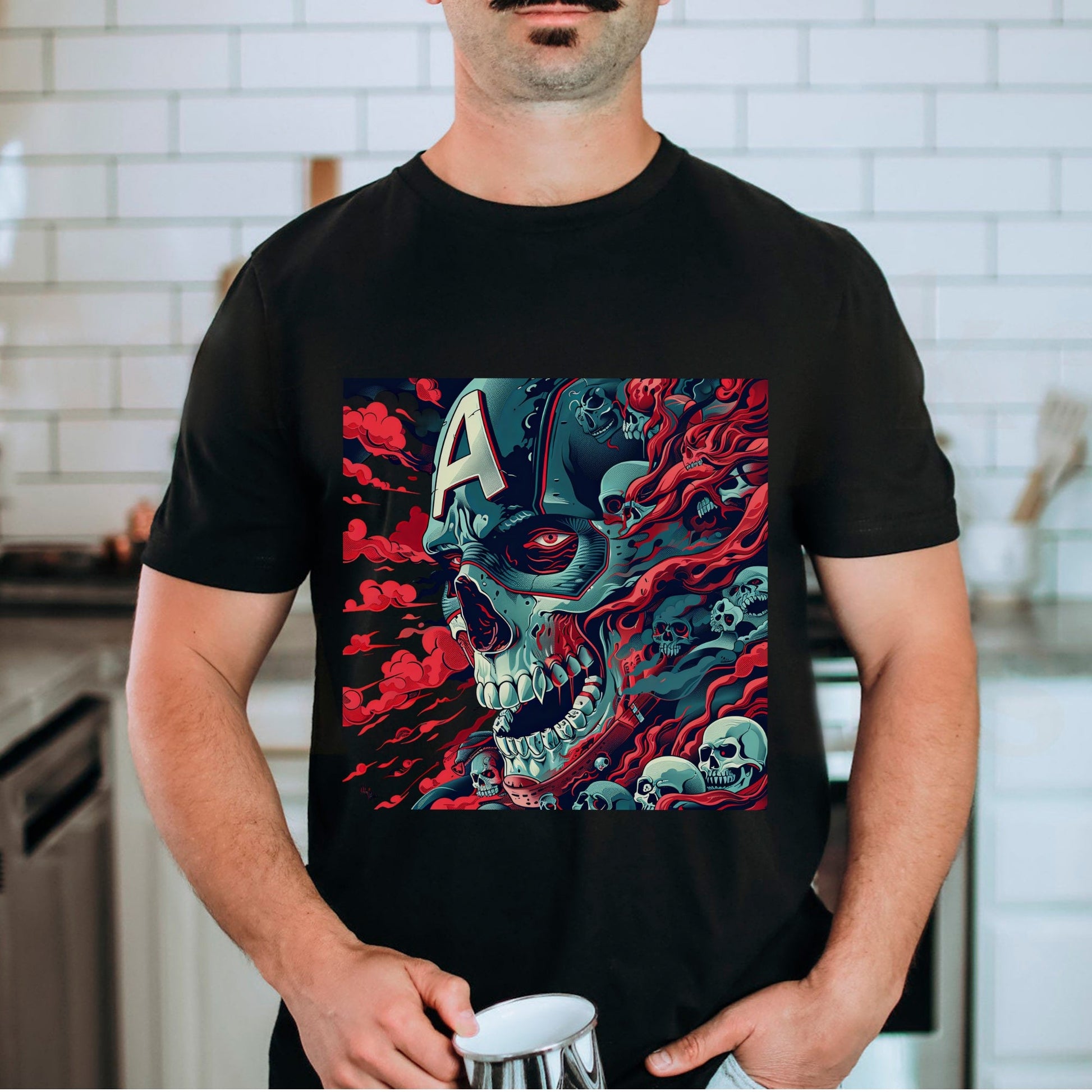 Macabre Space Odyssey Tshirt Male Model