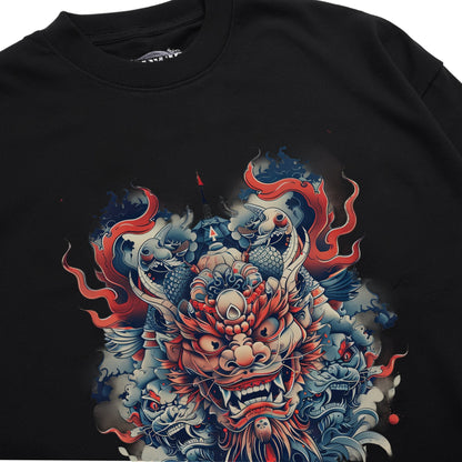 Mythical Guardian Illustration Shirt Closeup