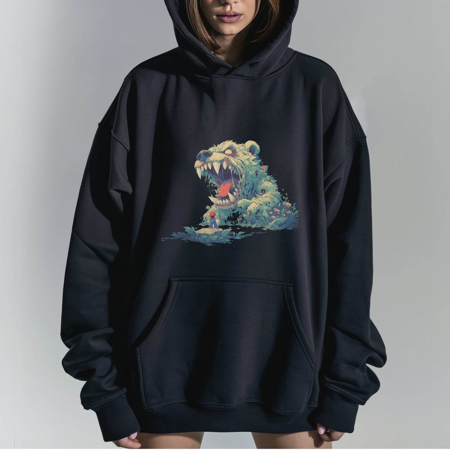 Pastel Beast Quest Hoodie Tshirt Female Model