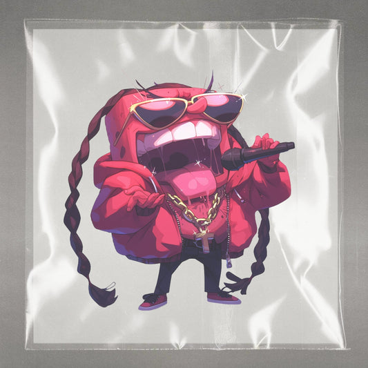 Vibrant Hip-Hop Octopus Ready to Press Film Peel Main Plastic Cover