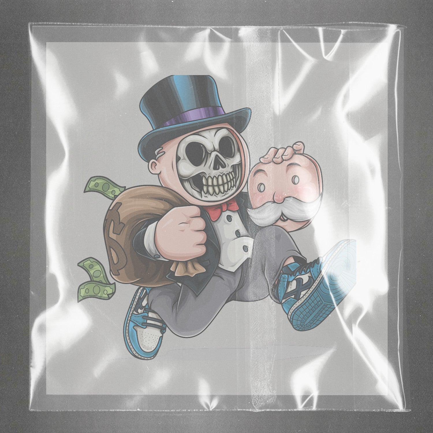 Dapper Skeleton Playdate Ready to Press Film Peel Main Plastic Cover