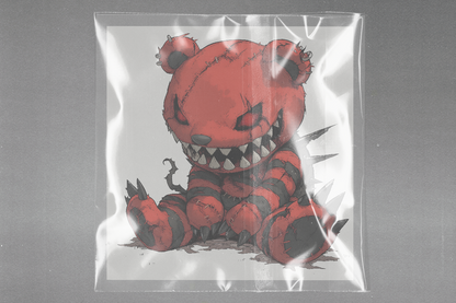 Menacing Dark Bear Ready to Press Film Peel Main Plastic Cover