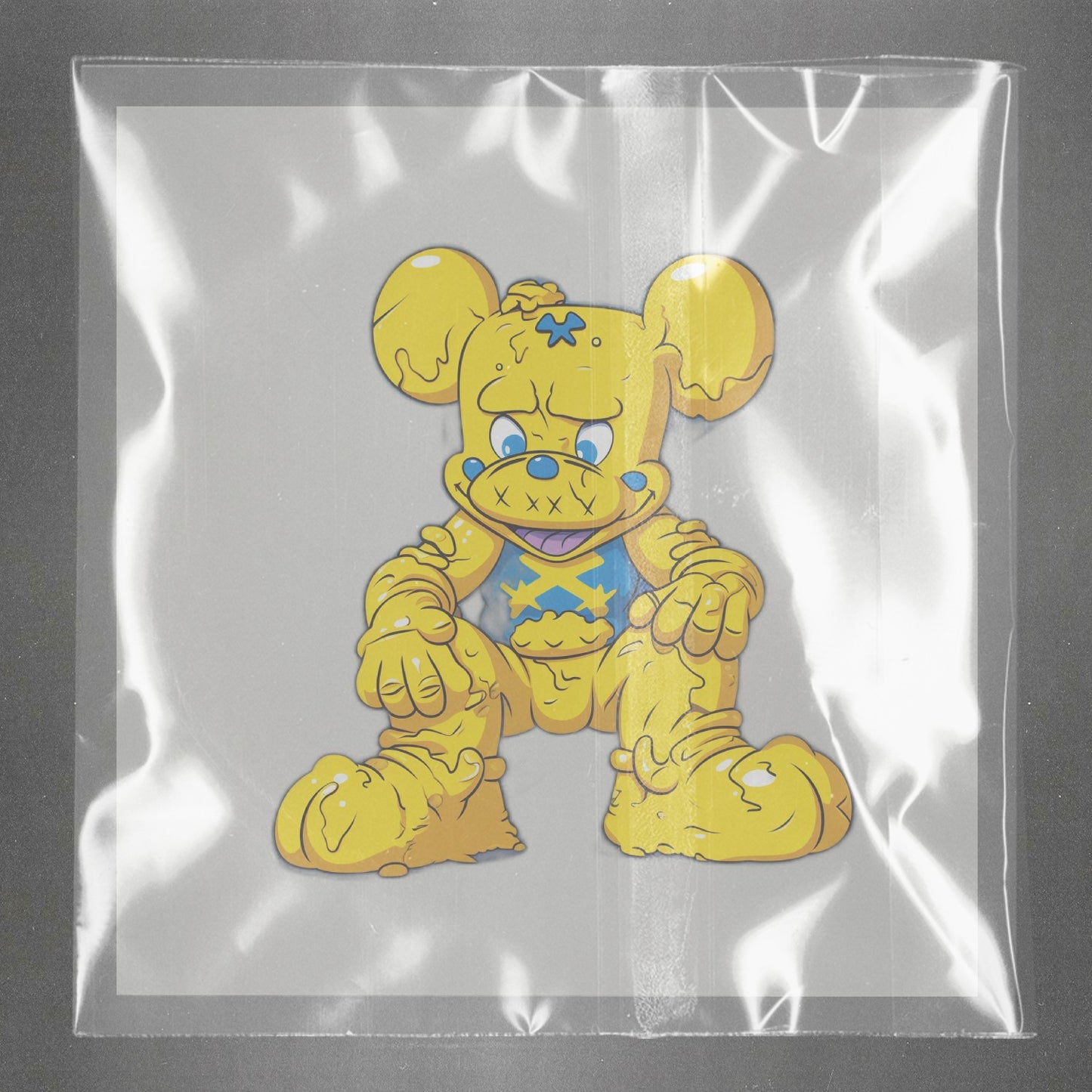 Pop Art Zombie Bear Ready to Press Film Peel Main Plastic Cover