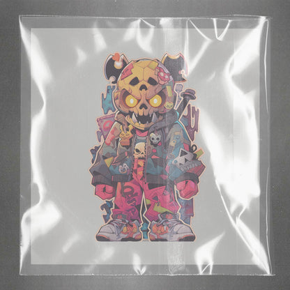 Skull Streetwear Fusion Ready to Press Film Peel Main Plastic Cover