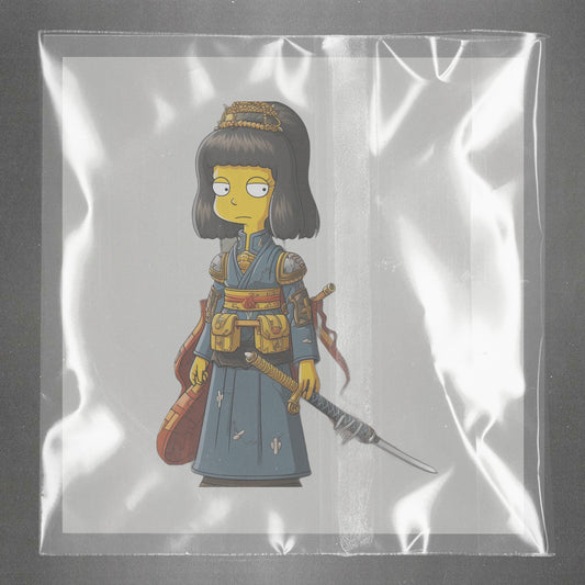 Simpsonized Samurai Siren Ready to Press Film Peel Main Plastic Cover