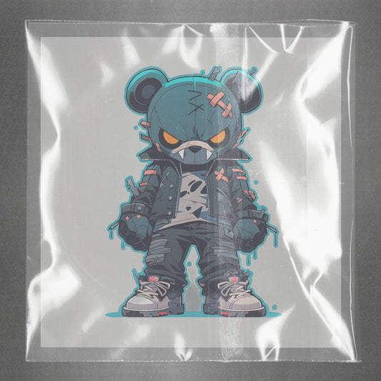 Gritty Urban Teddy Terror Ready to Press Film Peel Main Plastic Cover