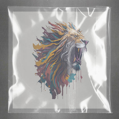 Vibrant Graffiti Lion Ready to Press Film Peel Main Plastic Cover