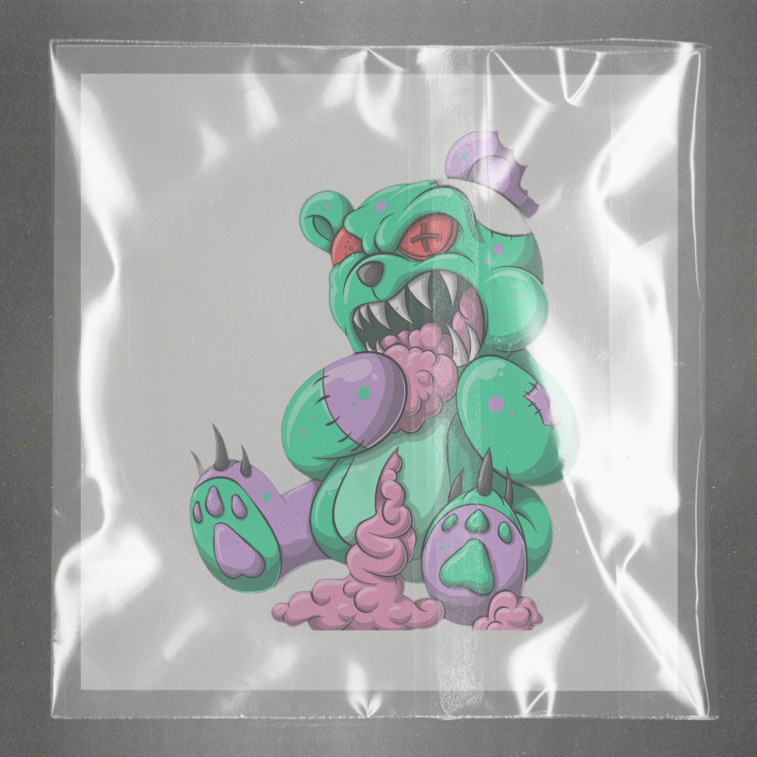 Toxic Terrorscape Teddy Ready to Press Film Peel Main Plastic Cover