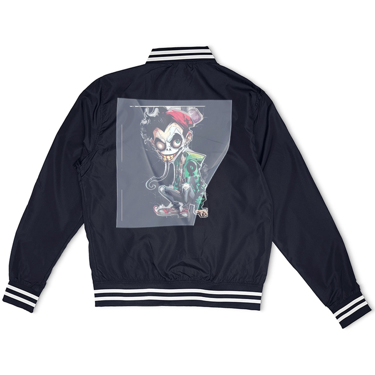 CyberSkull Street Fusion Ready to Press Heather Gray Sweater Front Peel View