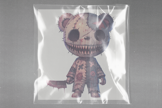 Zombie Teddy Terror Ready to Press Film Peel Main Plastic Cover